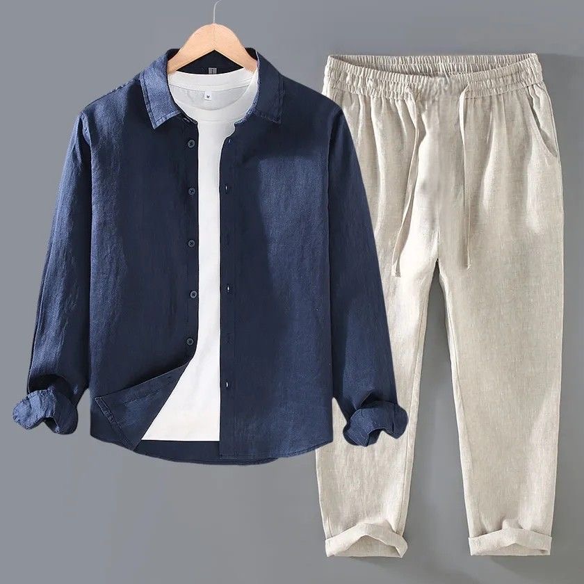 High-End Pure Linen Cotton Lin - огляд і ціна Linen Shirt Breathable