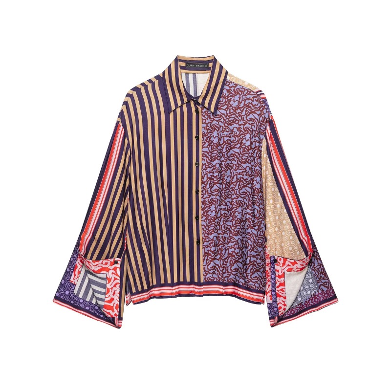 2026 Elegant Chic Printed Saro - огляд і ціна Shirt Camp Collar
